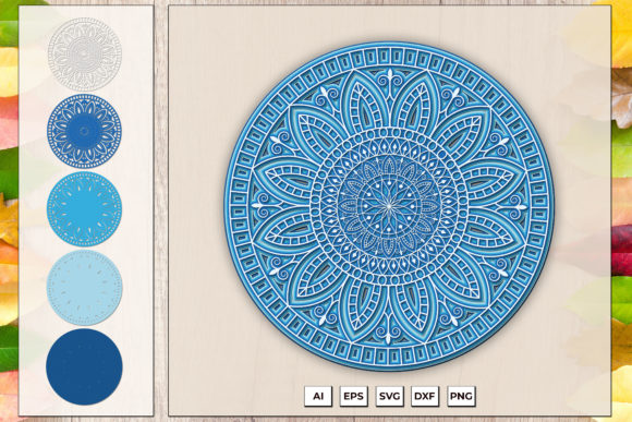 Download 3d Layered Mandala Art – SVG Cut File - Layered mandala Collection