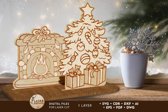 Download Christmas Decorative Stand Wood Cut File - Wood cut file Collection