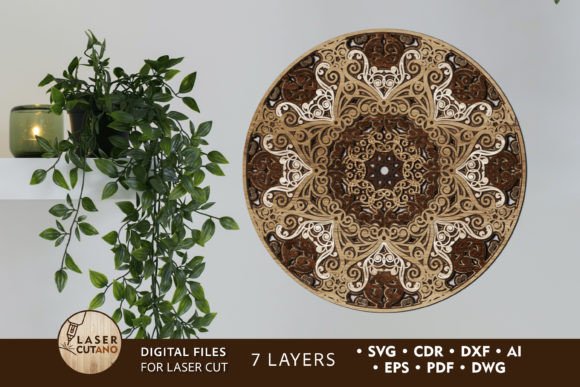 Download Layered MANDALA Laser and Paper Cut - Layered mandala Collection